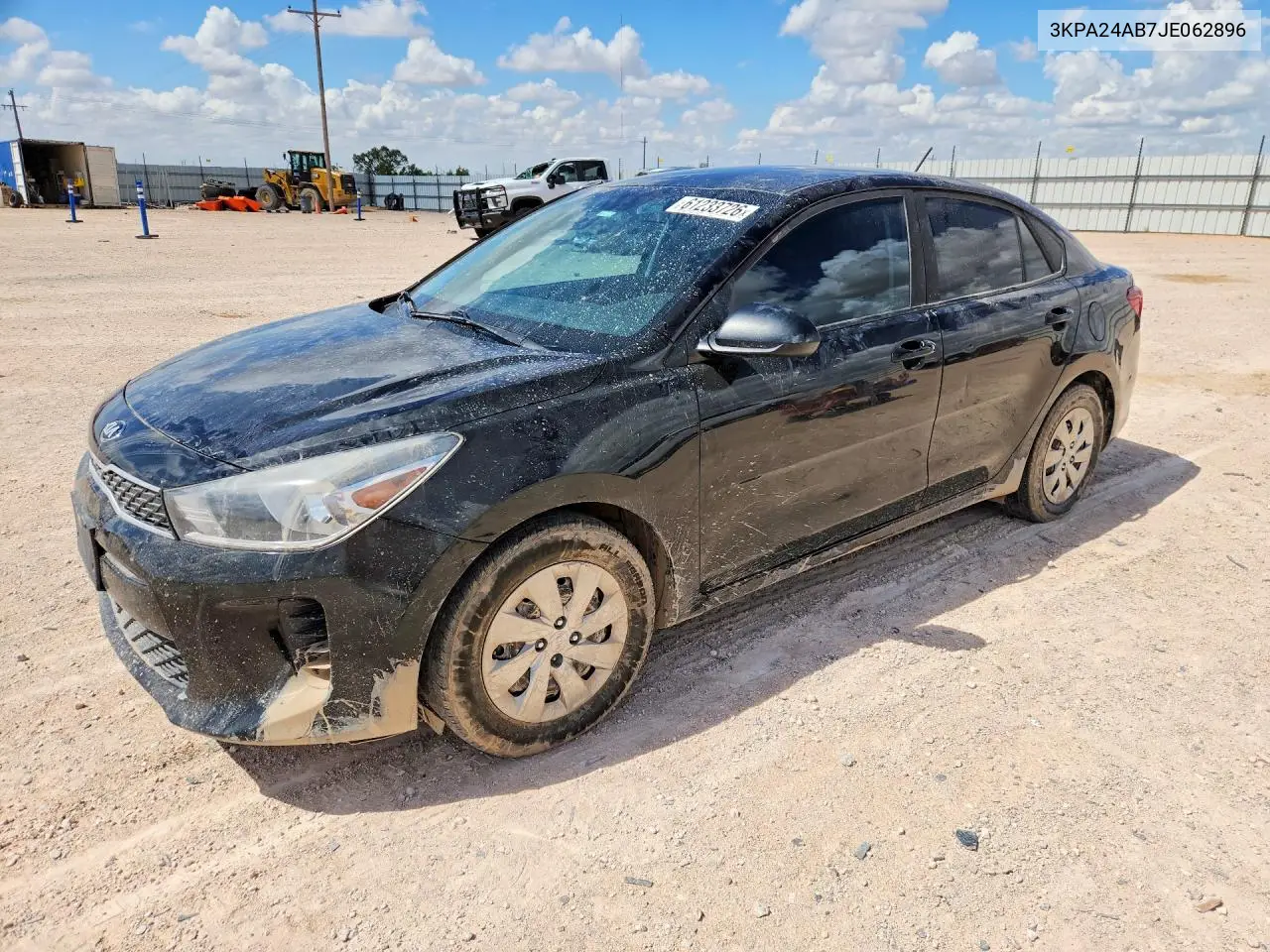 2018 Kia Rio Lx VIN: 3KPA24AB7JE062896 Lot: 61233726