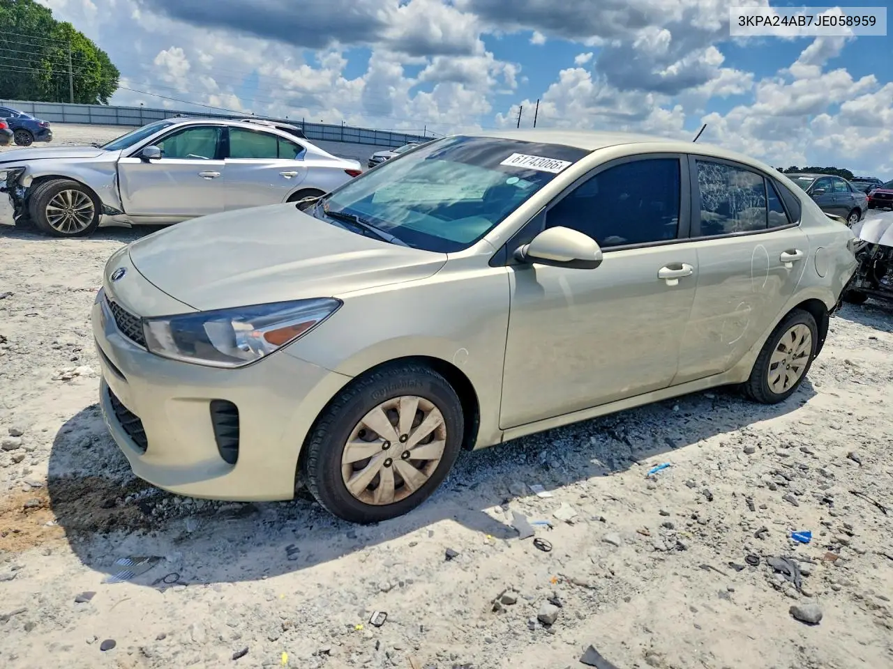 2018 Kia Rio S VIN: 3KPA24AB7JE058959 Lot: 61743066