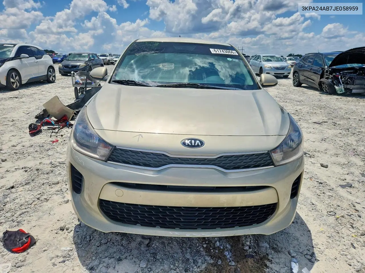 2018 Kia Rio S VIN: 3KPA24AB7JE058959 Lot: 61743066