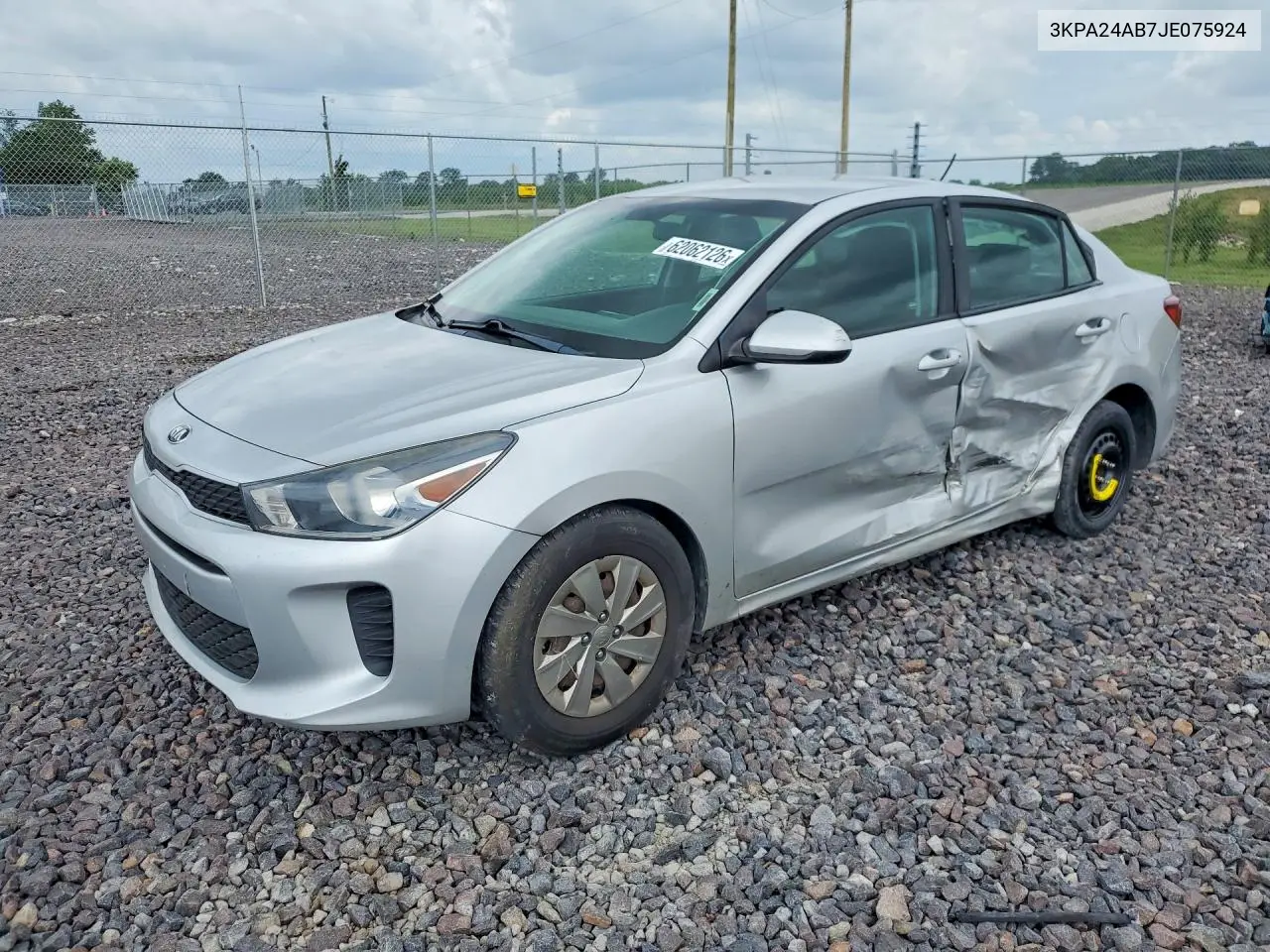 2018 Kia Rio S VIN: 3KPA24AB7JE075924 Lot: 62062126