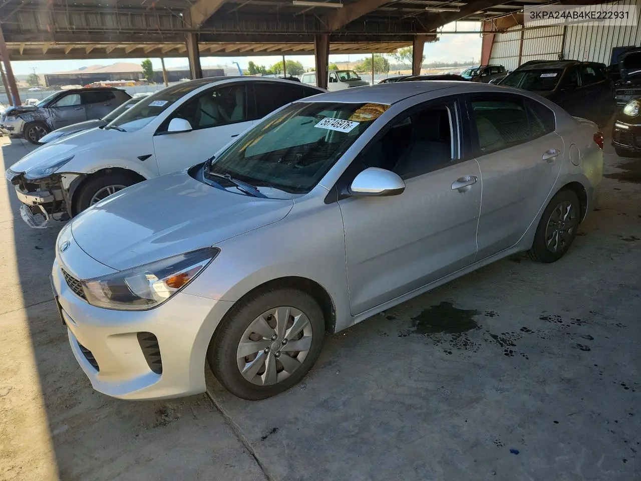 2019 Kia Rio S VIN: 3KPA24AB4KE222931 Lot: 56746976