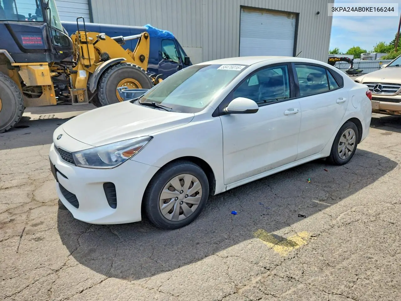 2019 Kia Rio S VIN: 3KPA24AB0KE166244 Lot: 58476016