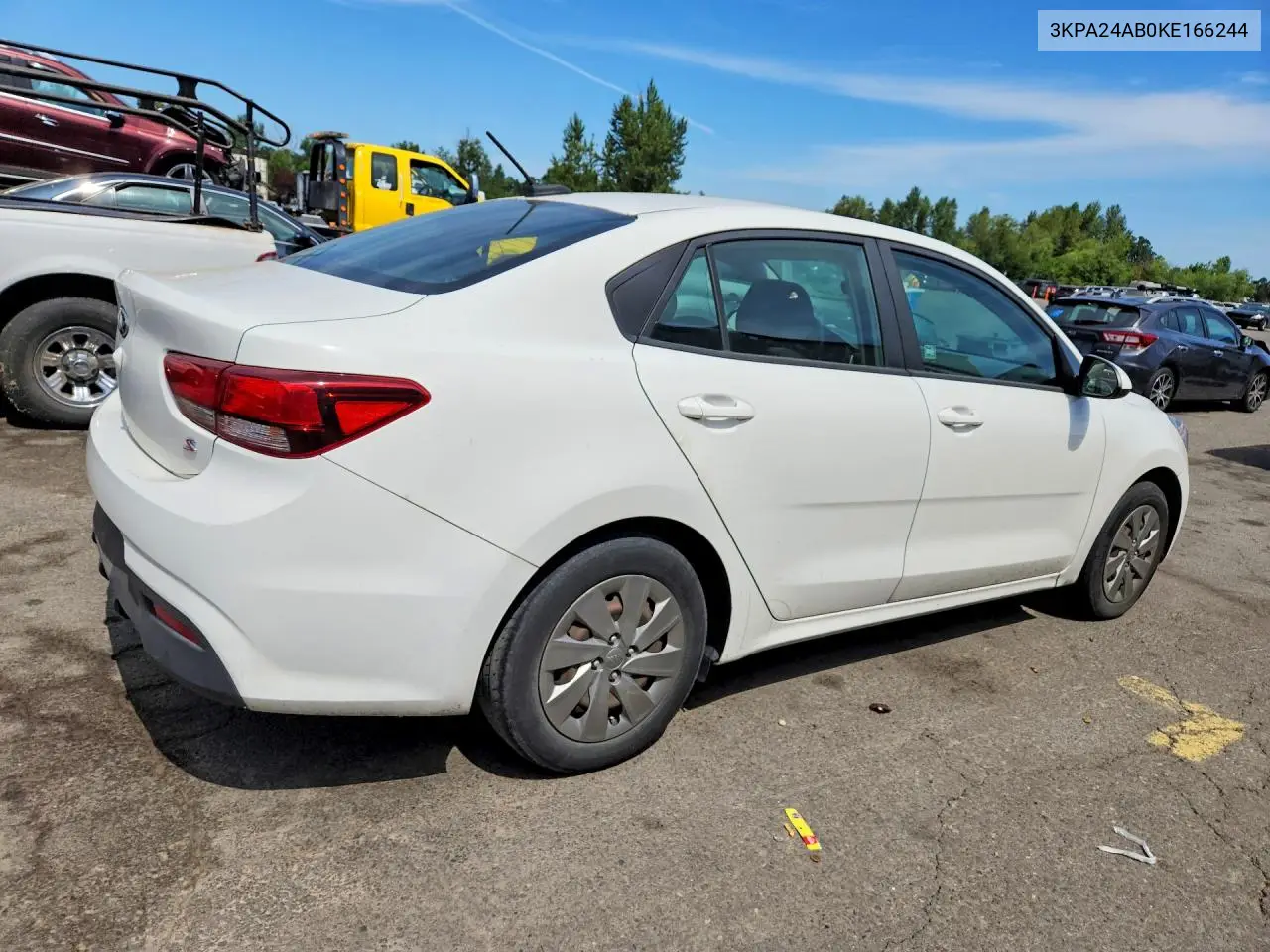 2019 Kia Rio S VIN: 3KPA24AB0KE166244 Lot: 58476016