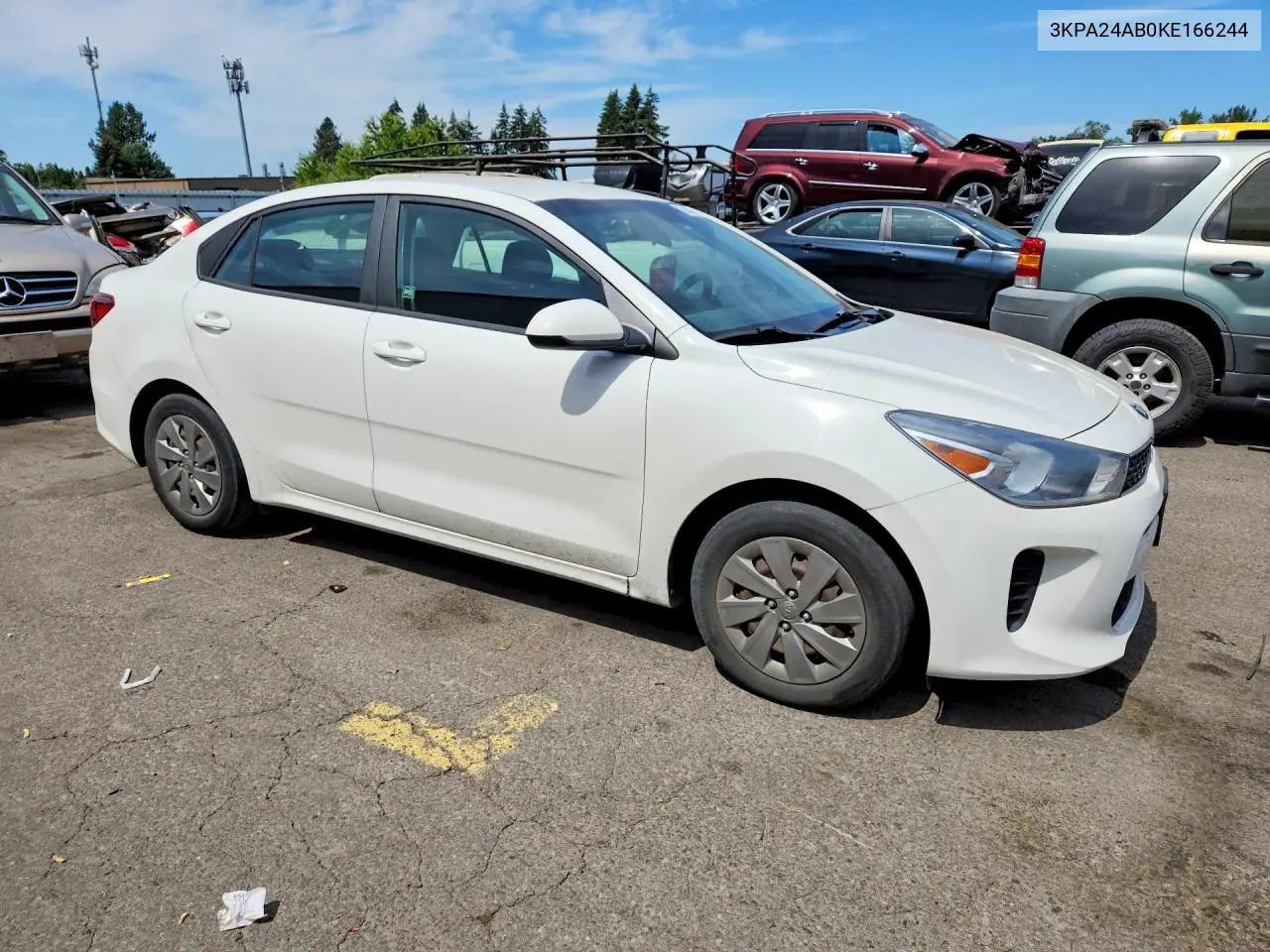 2019 Kia Rio S VIN: 3KPA24AB0KE166244 Lot: 58476016