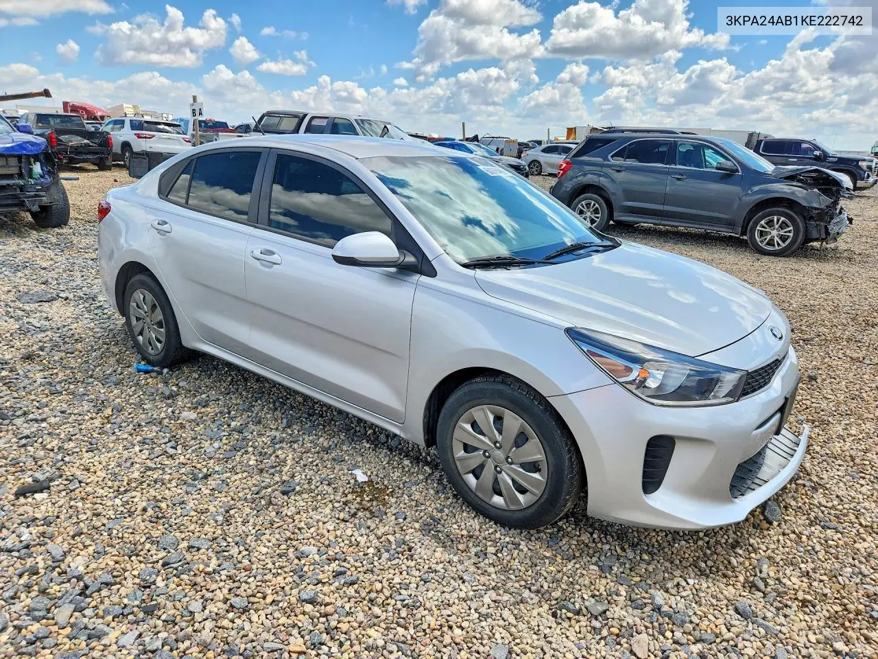 2019 Kia Rio S VIN: 3KPA24AB1KE222742 Lot: 60879496