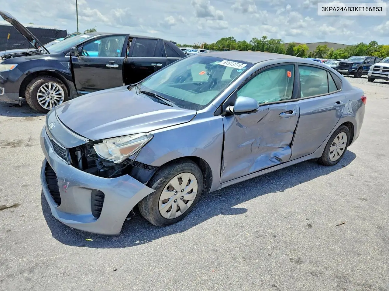 2019 Kia Rio S VIN: 3KPA24AB3KE166853 Lot: 61013776