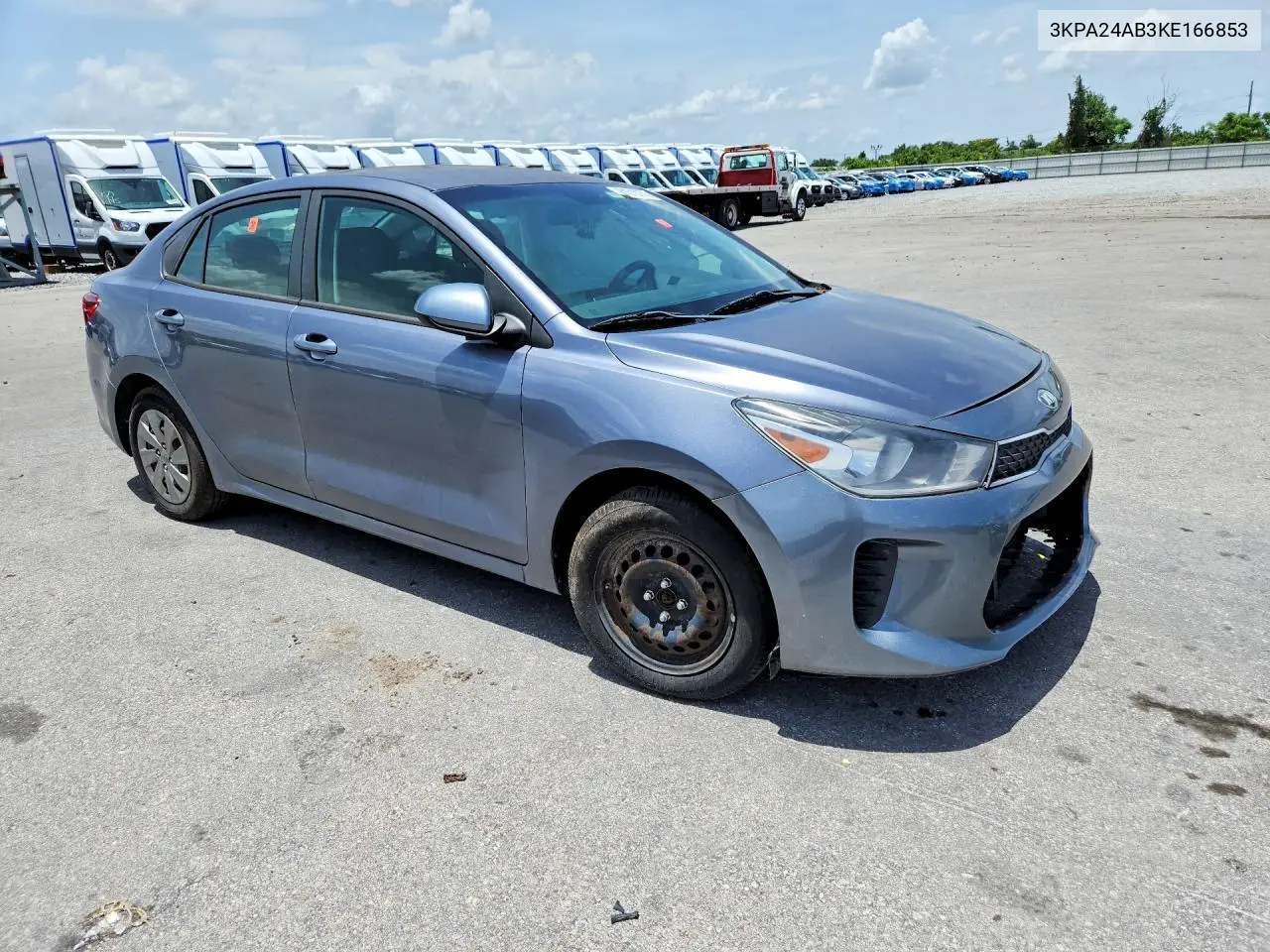 2019 Kia Rio S VIN: 3KPA24AB3KE166853 Lot: 61013776