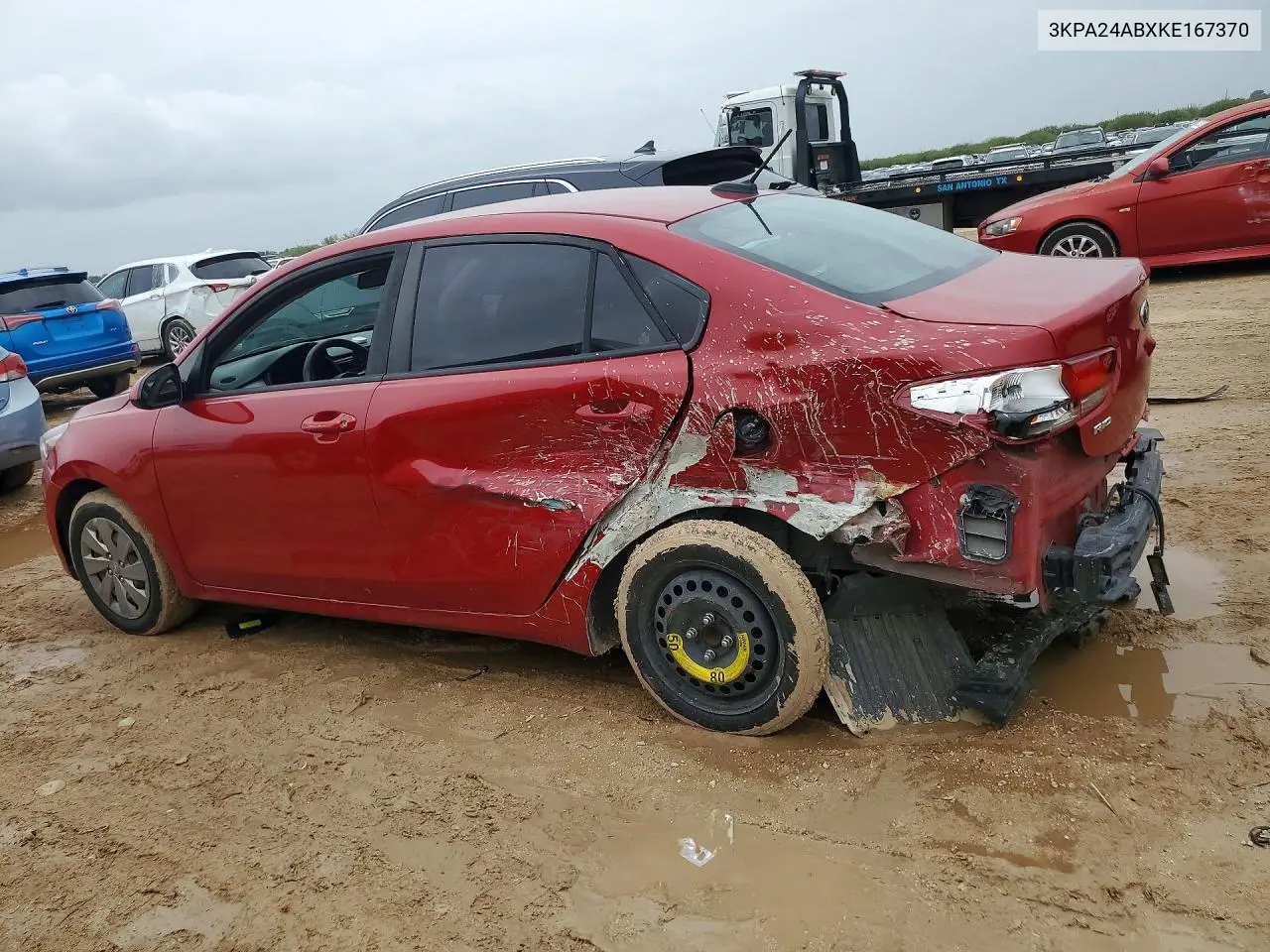2019 Kia Rio S VIN: 3KPA24ABXKE167370 Lot: 61097326