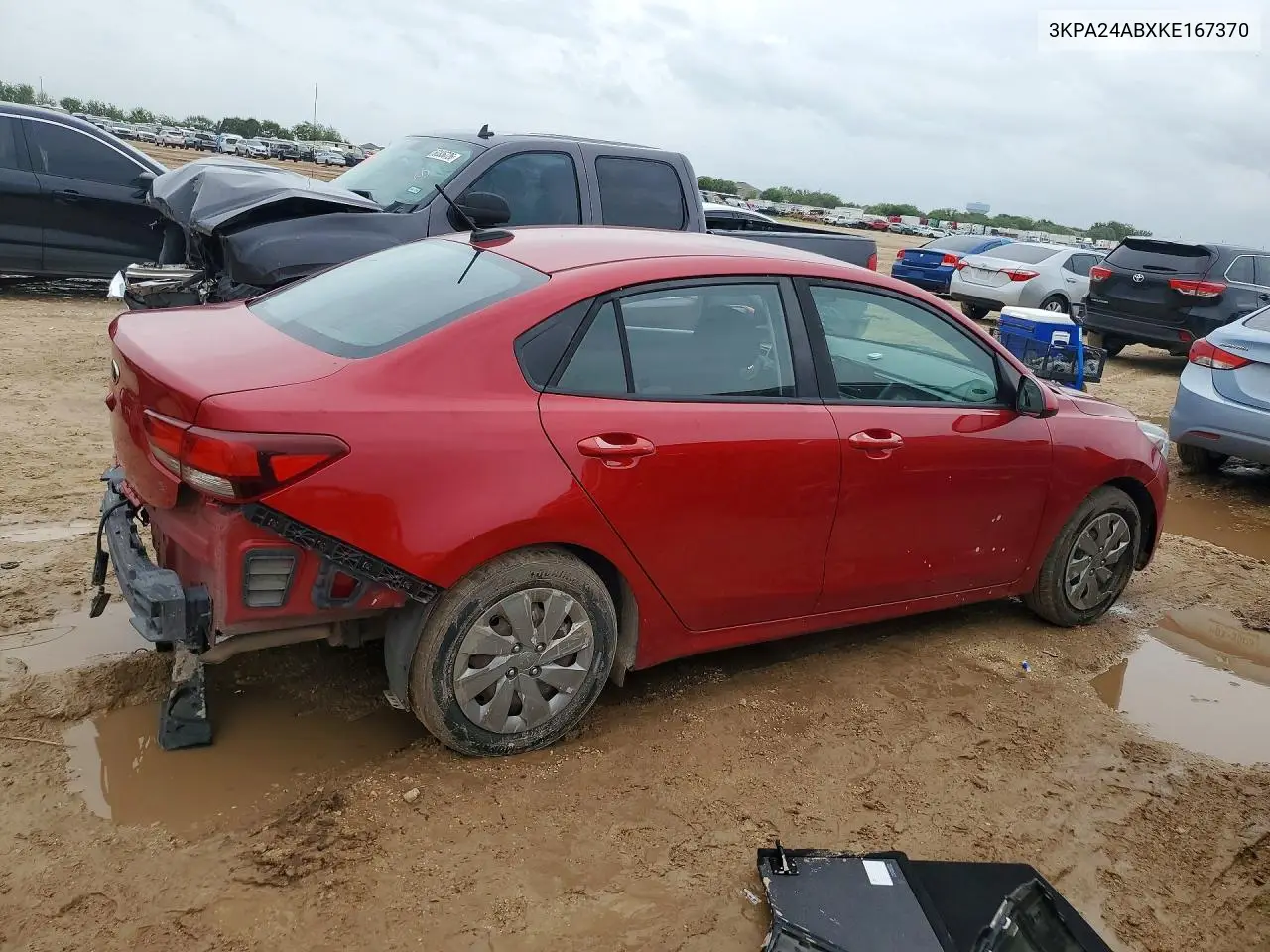 2019 Kia Rio S VIN: 3KPA24ABXKE167370 Lot: 61097326