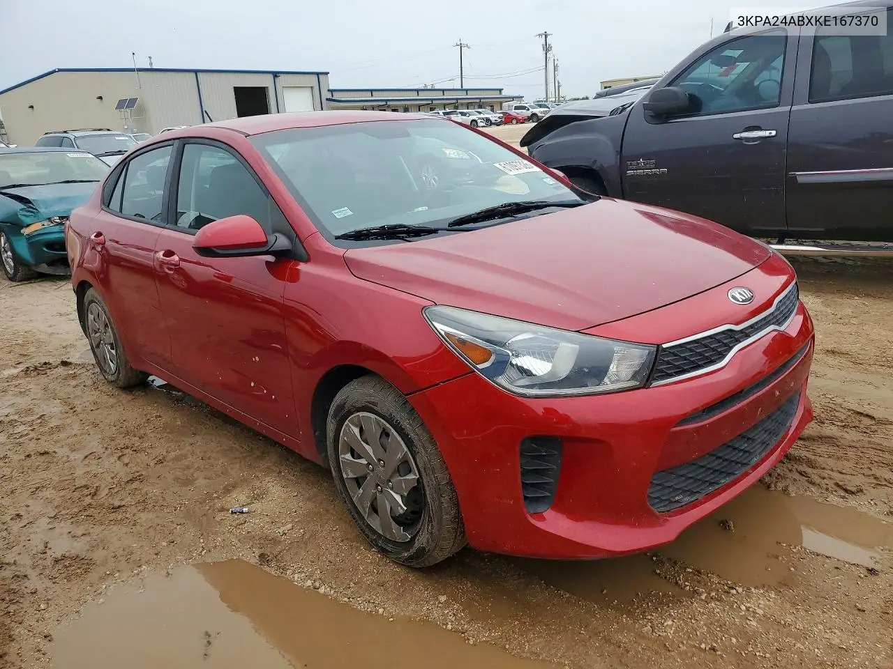 2019 Kia Rio S VIN: 3KPA24ABXKE167370 Lot: 61097326