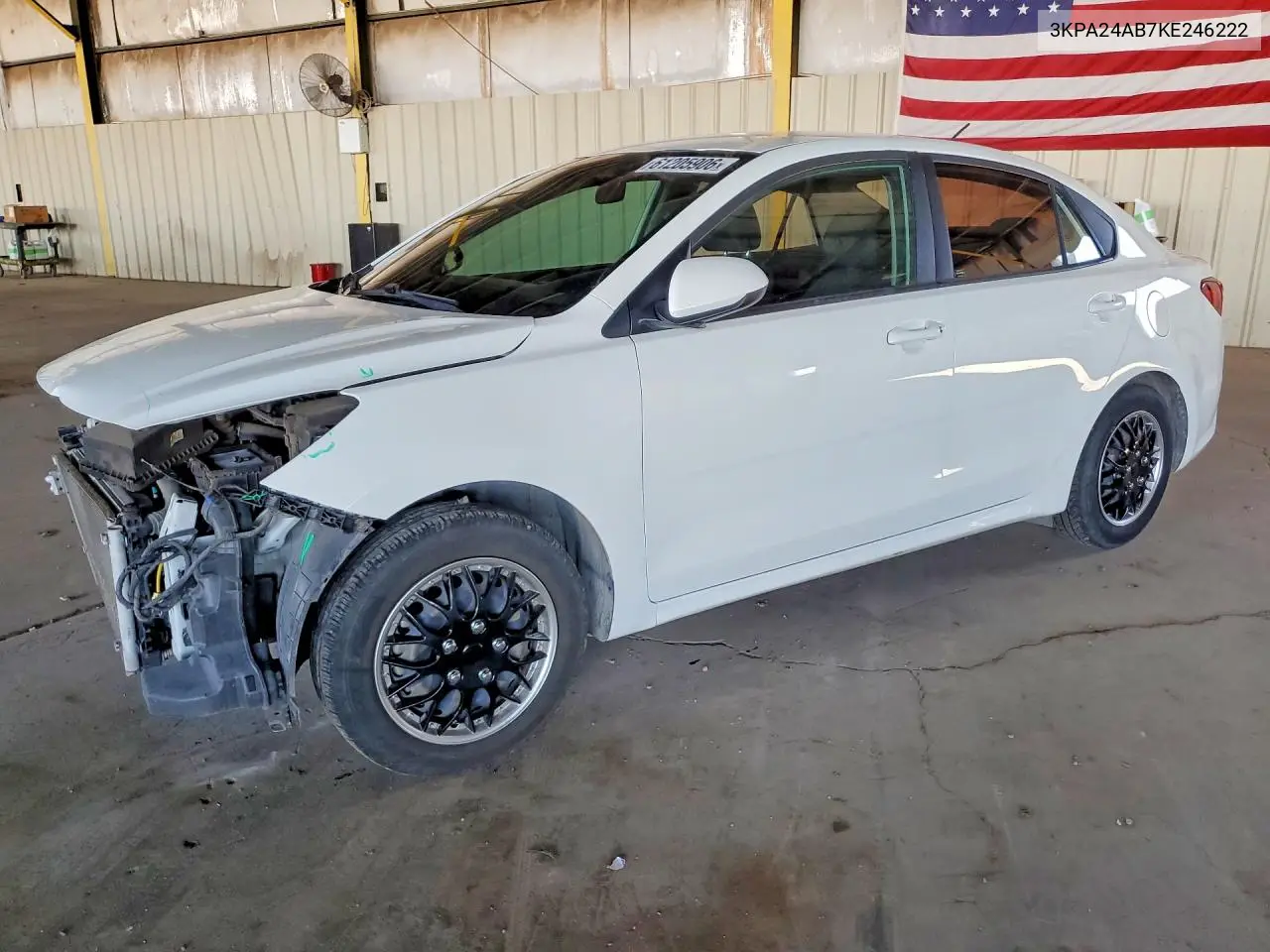 2019 Kia Rio S VIN: 3KPA24AB7KE246222 Lot: 61205906