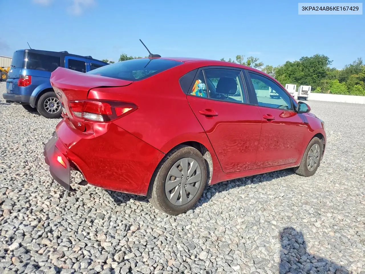 2019 Kia Rio S VIN: 3KPA24AB6KE167429 Lot: 61511796