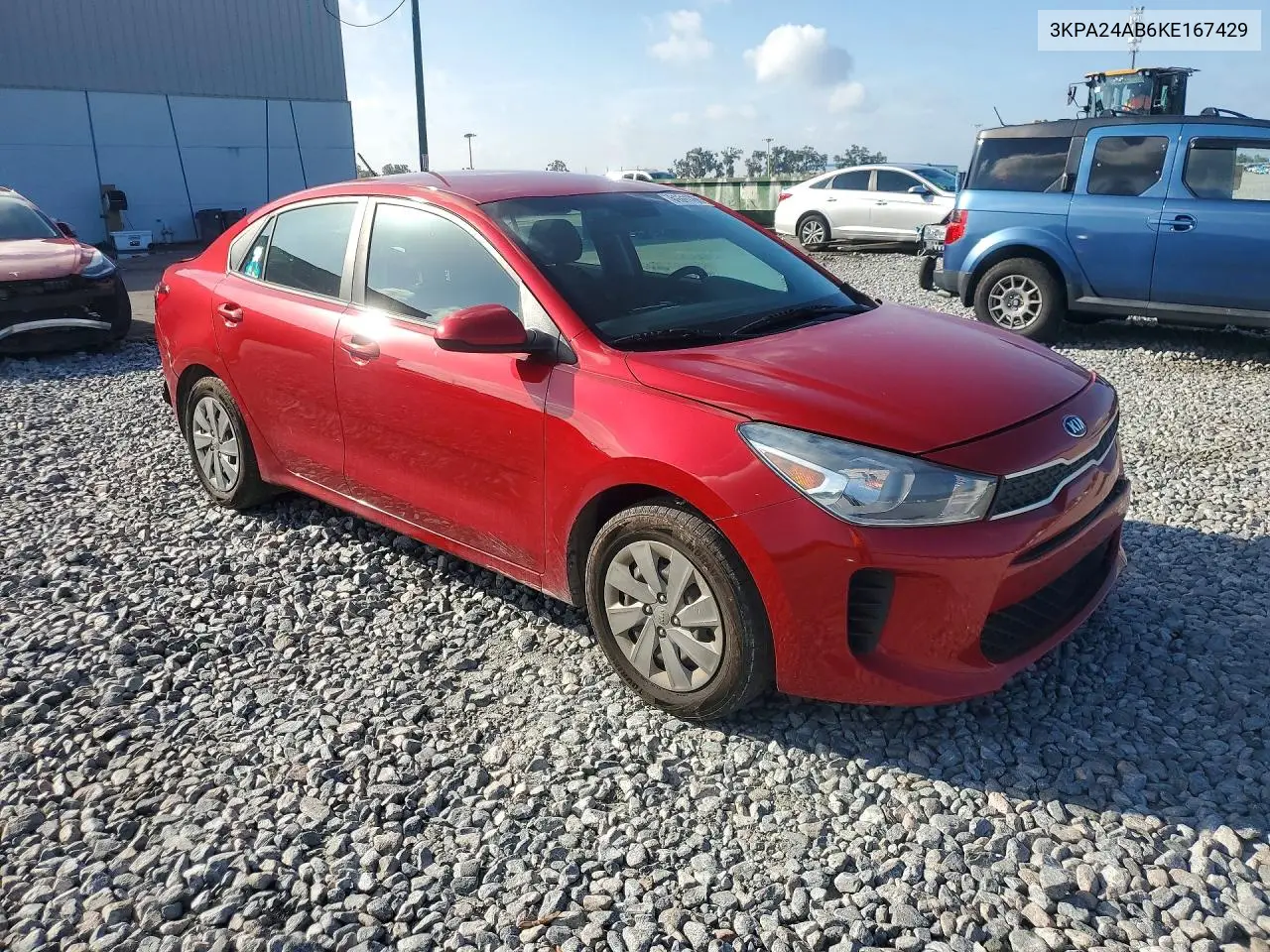 2019 Kia Rio S VIN: 3KPA24AB6KE167429 Lot: 61511796