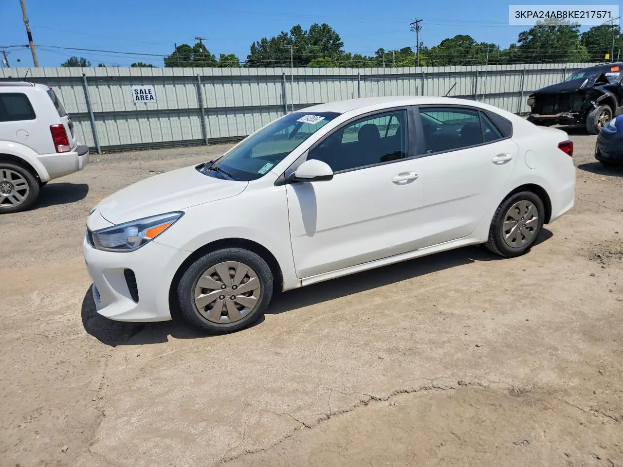 2019 Kia Rio S VIN: 3KPA24AB8KE217571 Lot: 61943836
