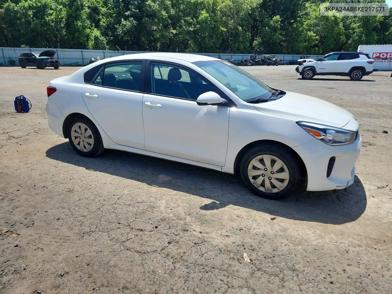2019 Kia Rio S VIN: 3KPA24AB8KE217571 Lot: 61943836