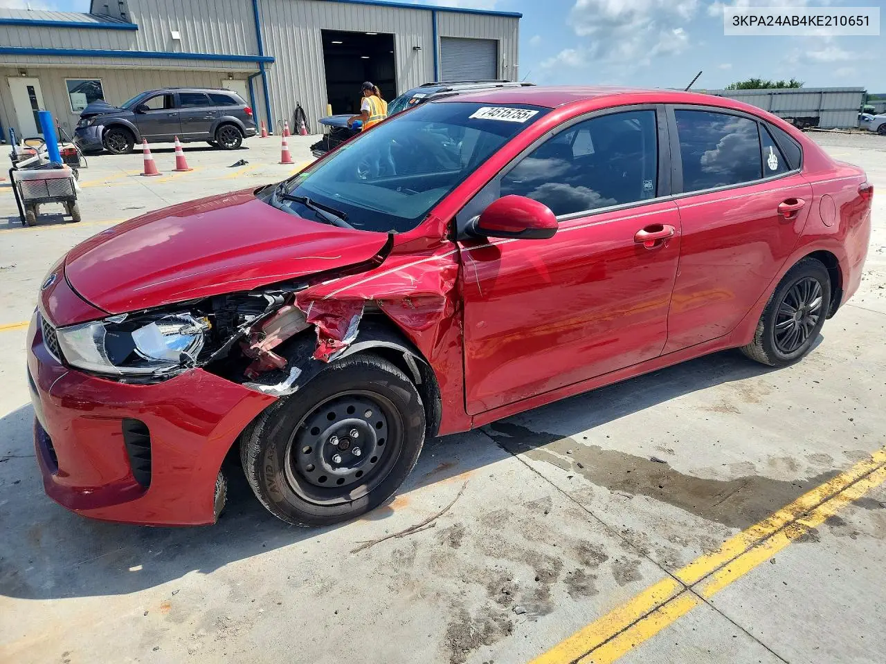 2019 Kia Rio S VIN: 3KPA24AB4KE210651 Lot: 74515755