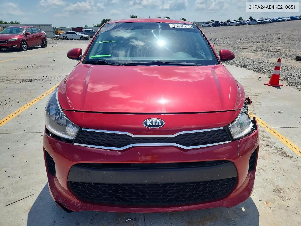 2019 Kia Rio S VIN: 3KPA24AB4KE210651 Lot: 74515755