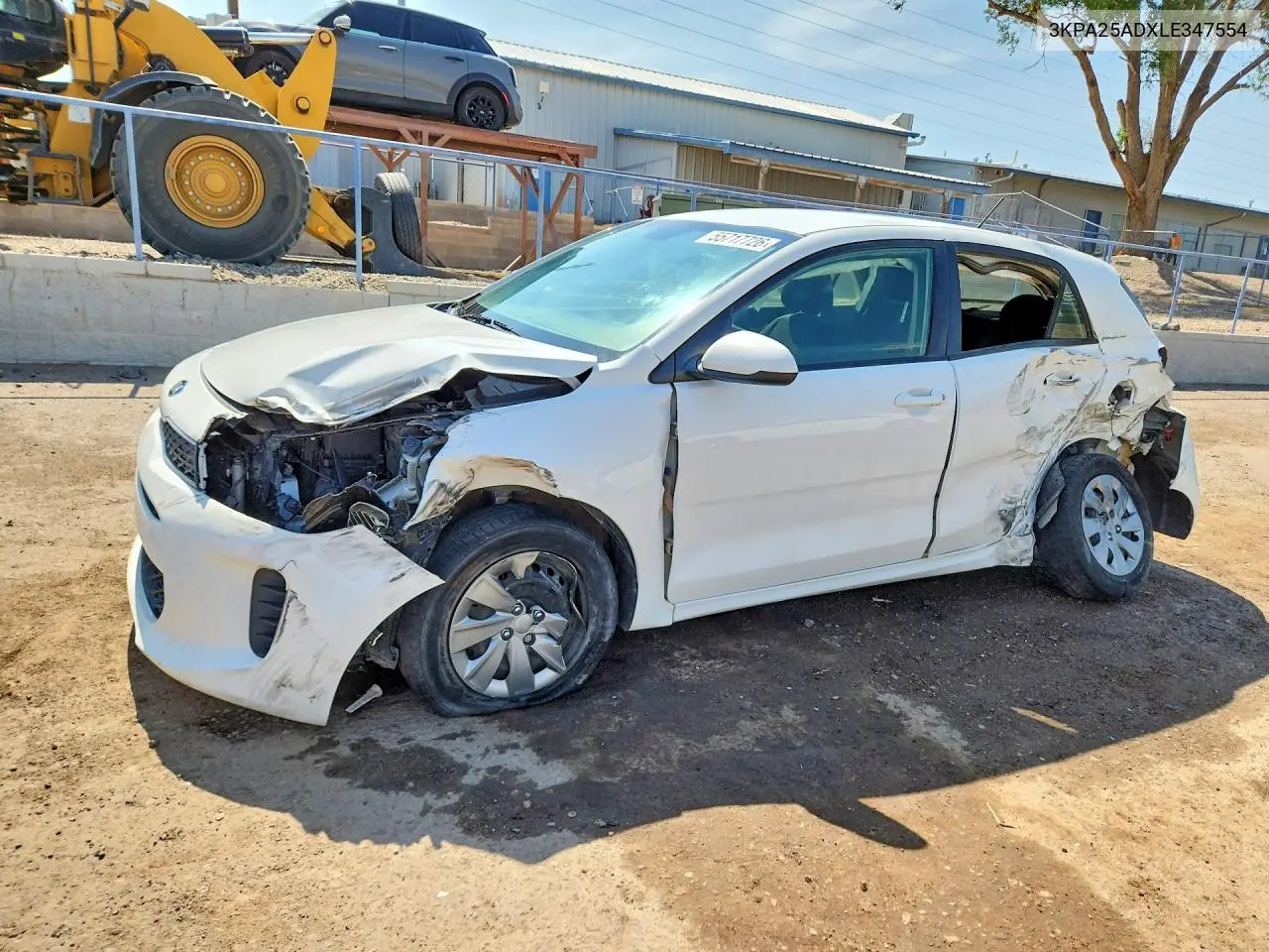 2020 Kia Rio 5-Door S VIN: 3KPA25ADXLE347554 Lot: 55717726