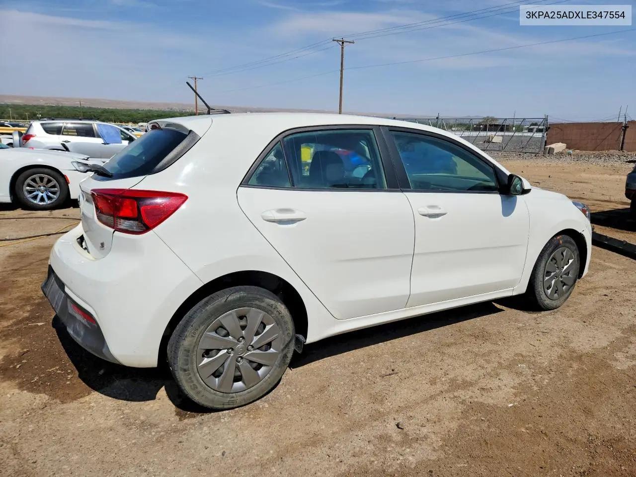 2020 Kia Rio 5-Door S VIN: 3KPA25ADXLE347554 Lot: 55717726