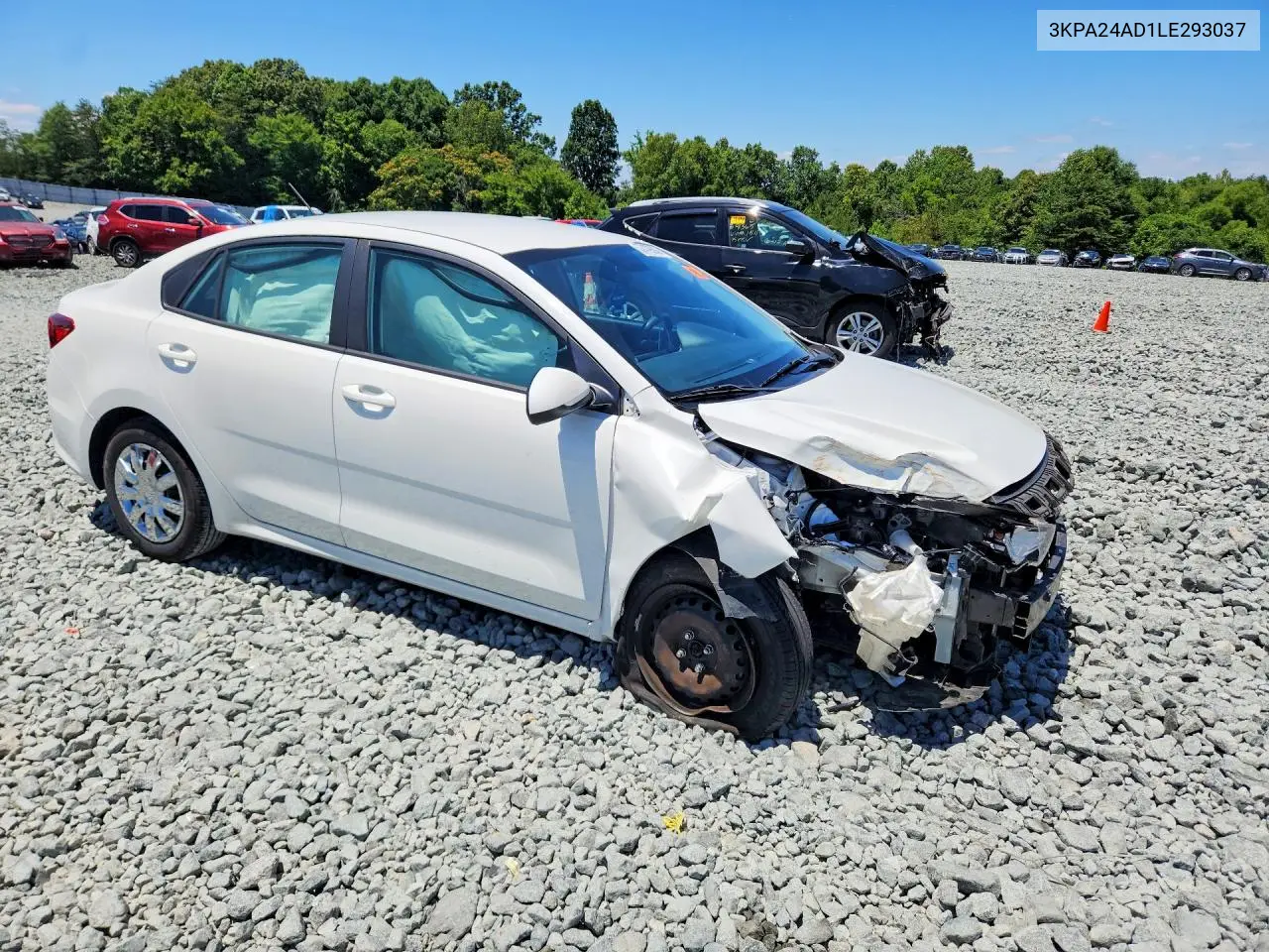 2020 Kia Rio S VIN: 3KPA24AD1LE293037 Lot: 57479506
