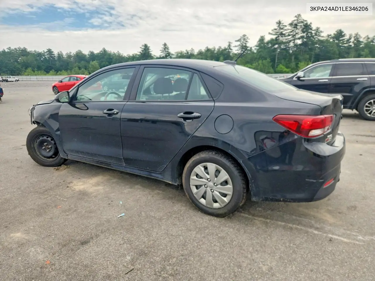 2020 Kia Rio Lx VIN: 3KPA24AD1LE346206 Lot: 59602316