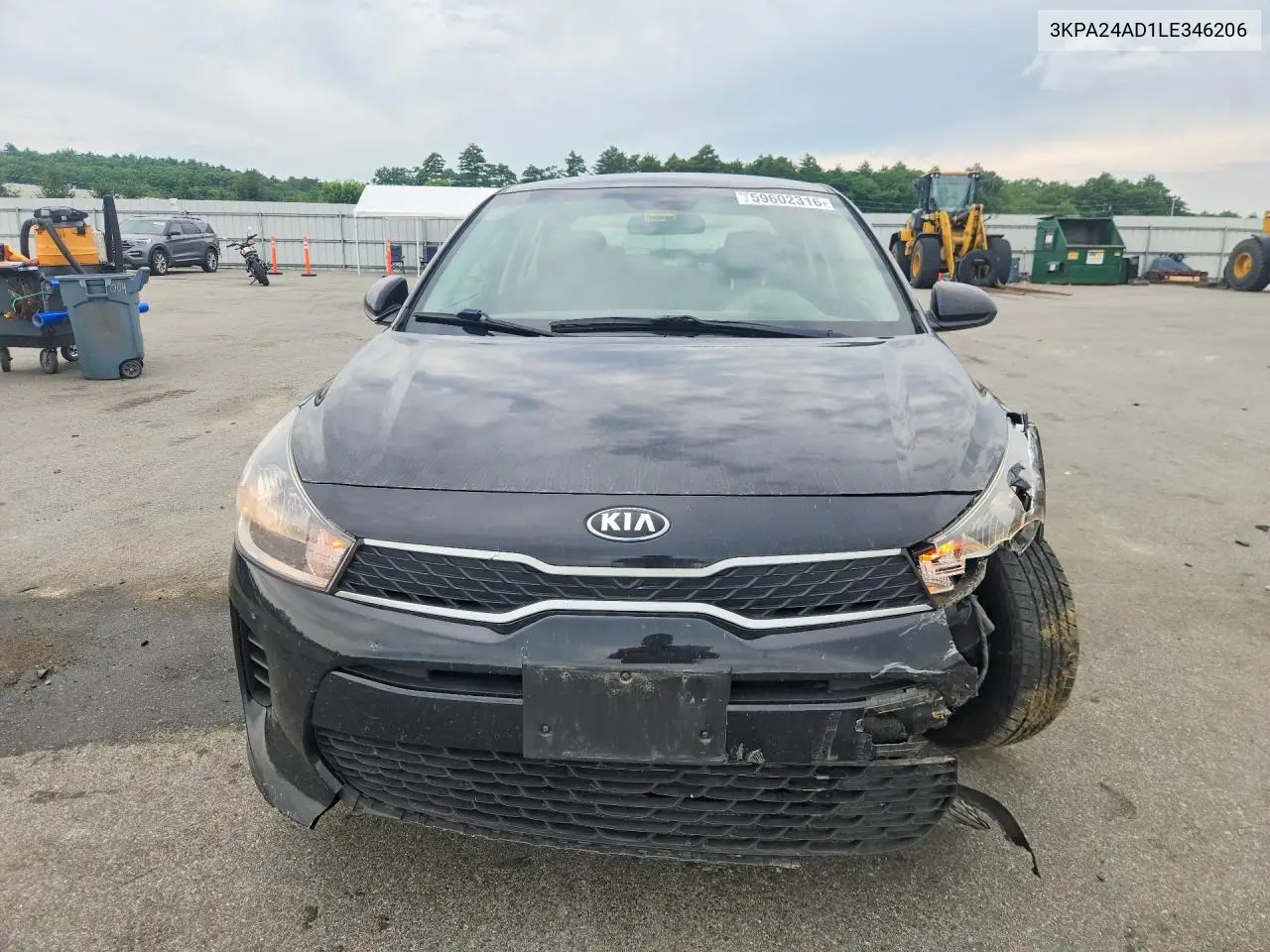 2020 Kia Rio Lx VIN: 3KPA24AD1LE346206 Lot: 59602316