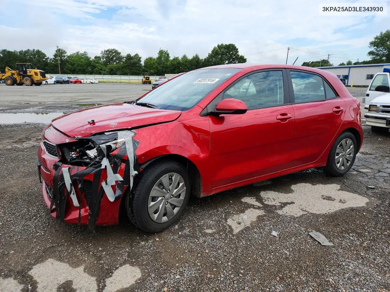 2020 Kia Rio 5-Door S VIN: 3KPA25AD3LE343930 Lot: 60207916