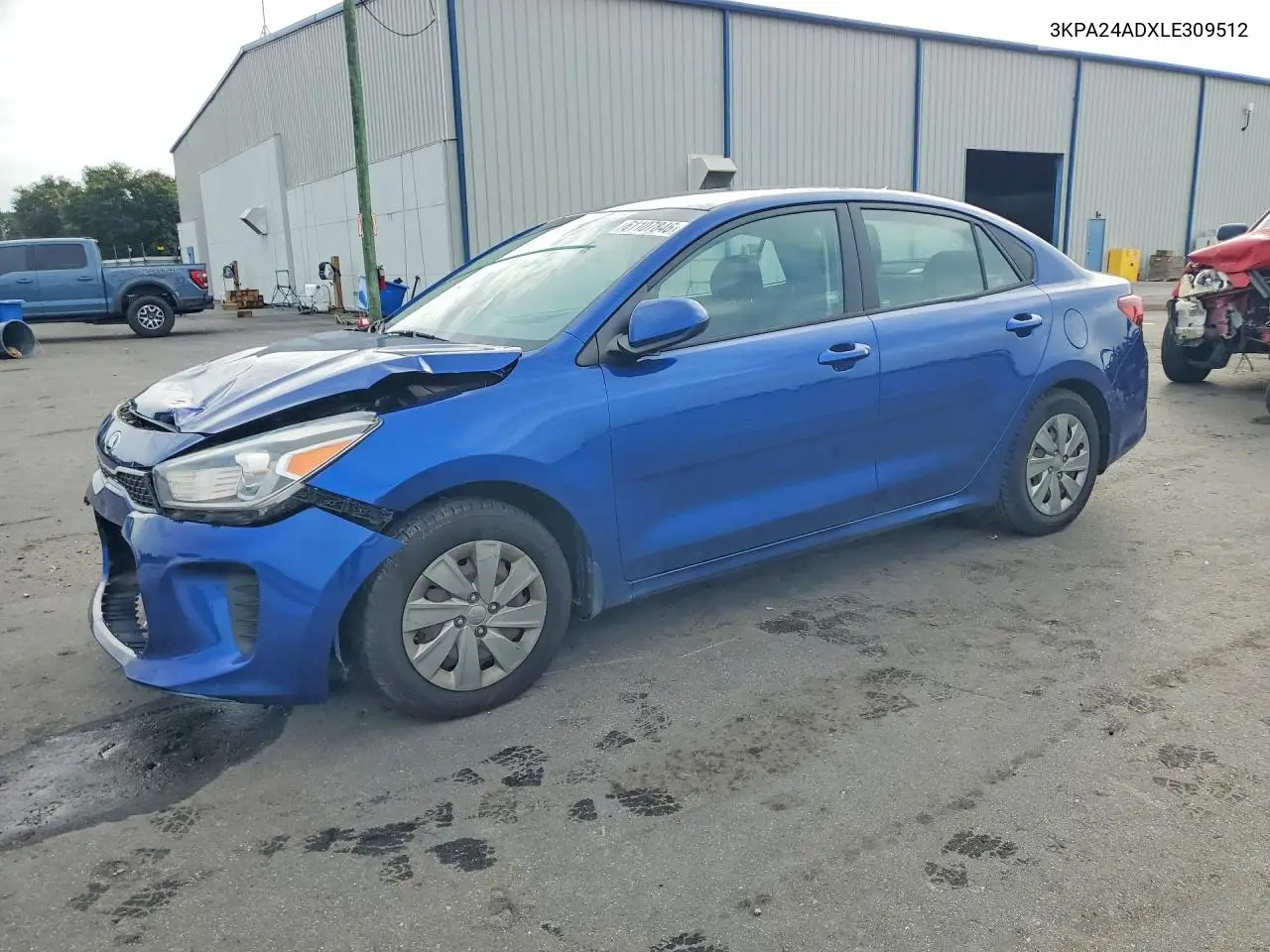 2020 Kia Rio S VIN: 3KPA24ADXLE309512 Lot: 61107846