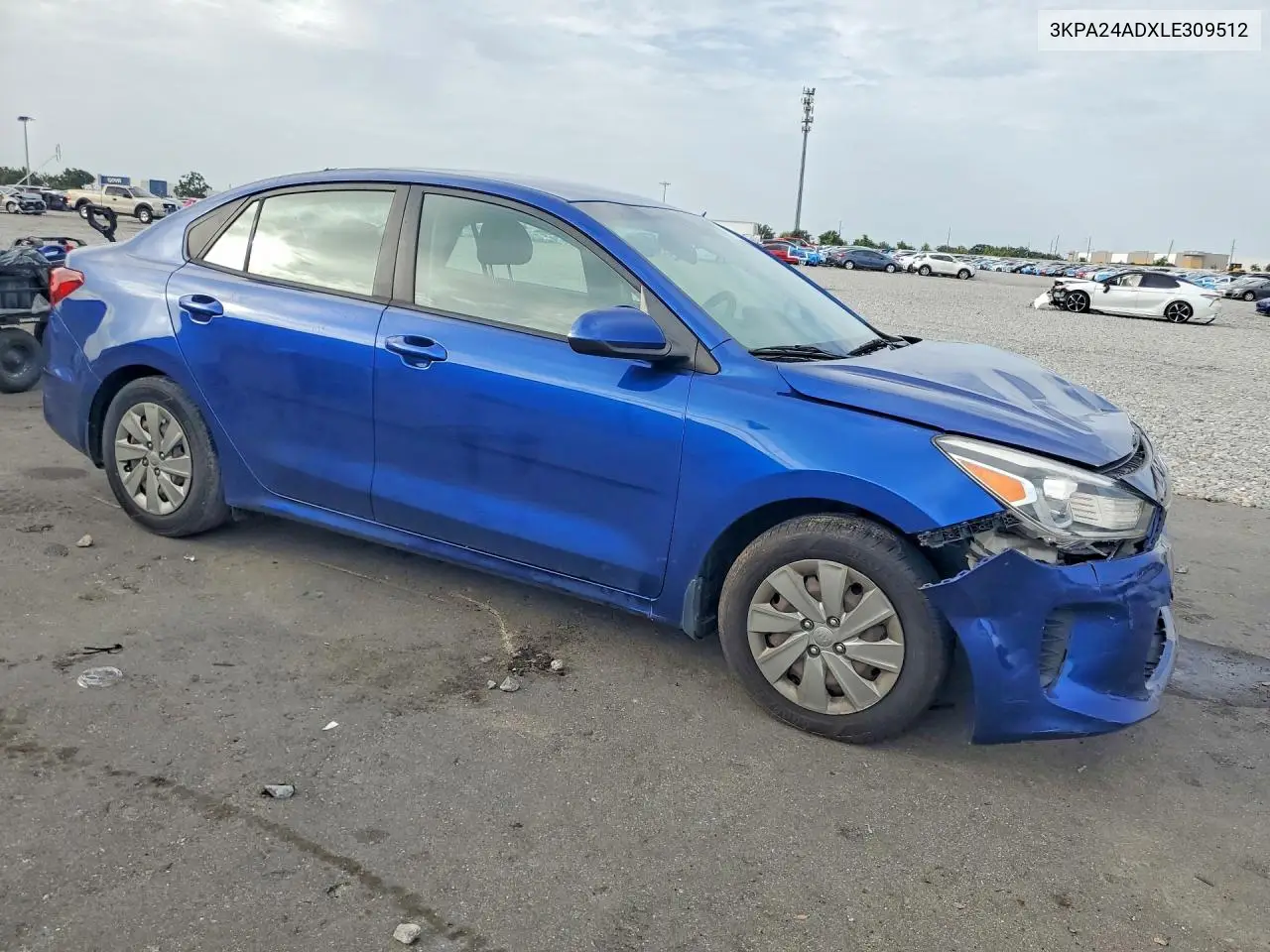 2020 Kia Rio S VIN: 3KPA24ADXLE309512 Lot: 61107846