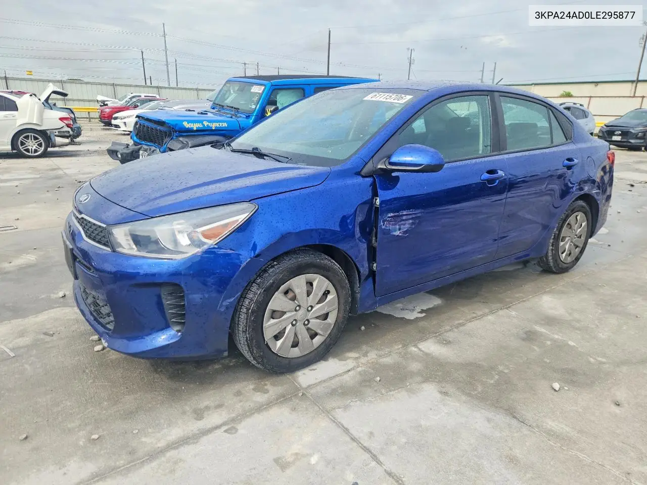 2020 Kia Rio S VIN: 3KPA24AD0LE295877 Lot: 61115706