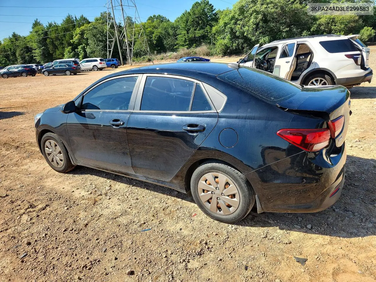 2020 Kia Rio S VIN: 3KPA24AD3LE299583 Lot: 61126926