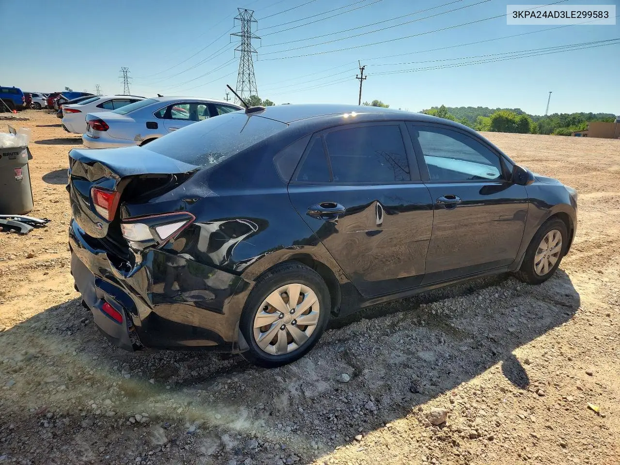 2020 Kia Rio S VIN: 3KPA24AD3LE299583 Lot: 61126926