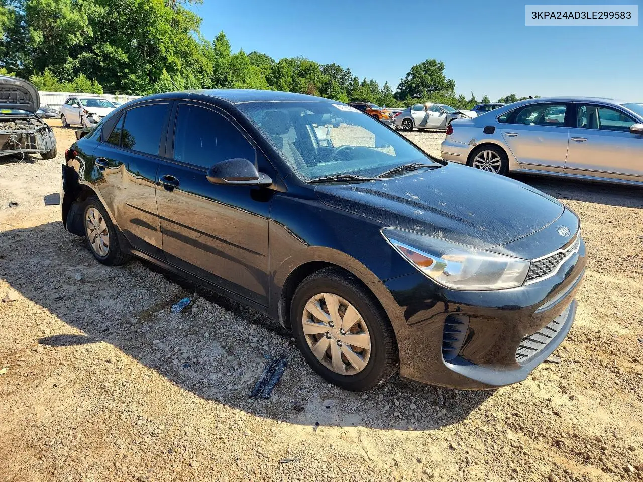 2020 Kia Rio S VIN: 3KPA24AD3LE299583 Lot: 61126926