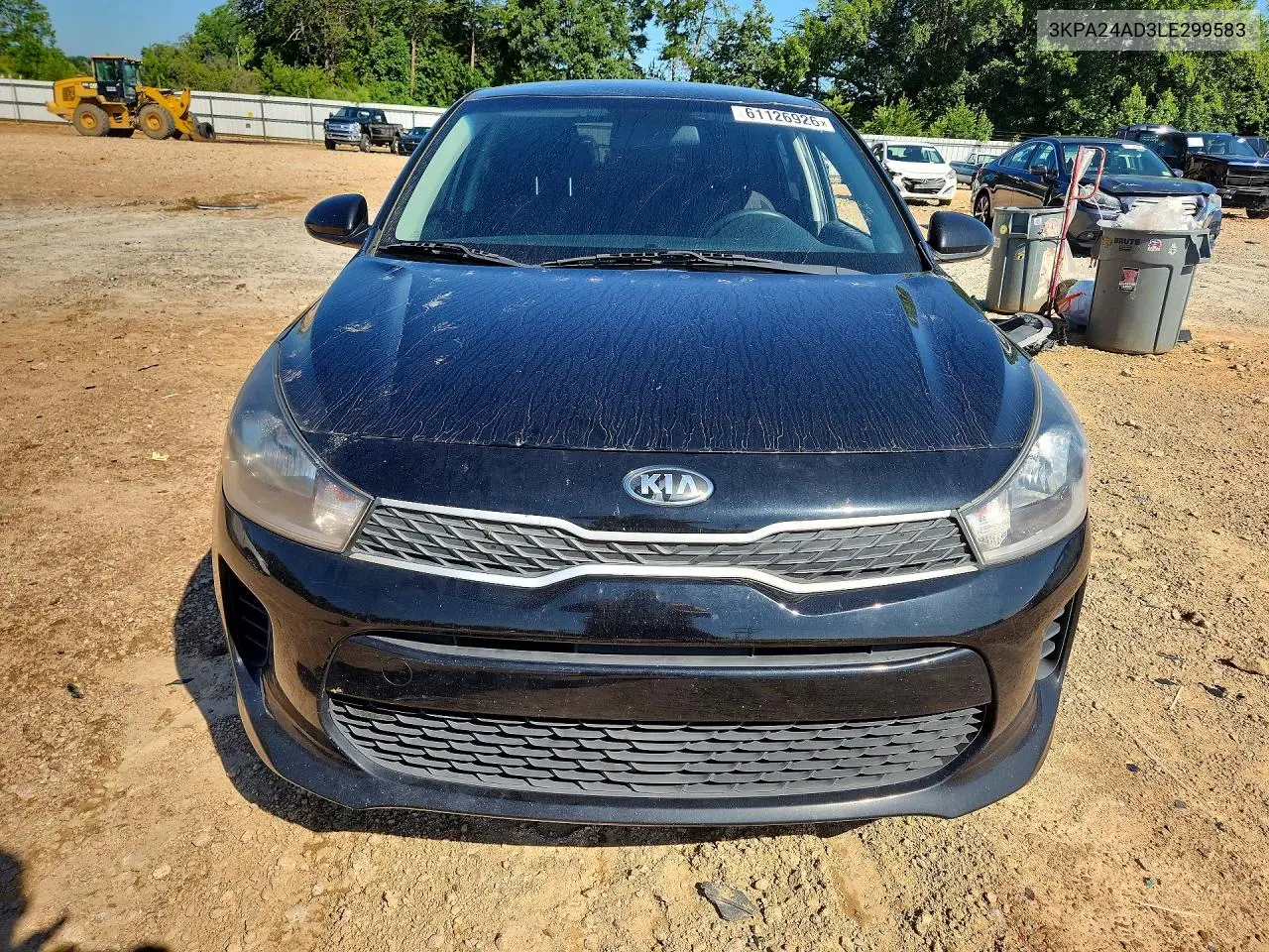 2020 Kia Rio S VIN: 3KPA24AD3LE299583 Lot: 61126926