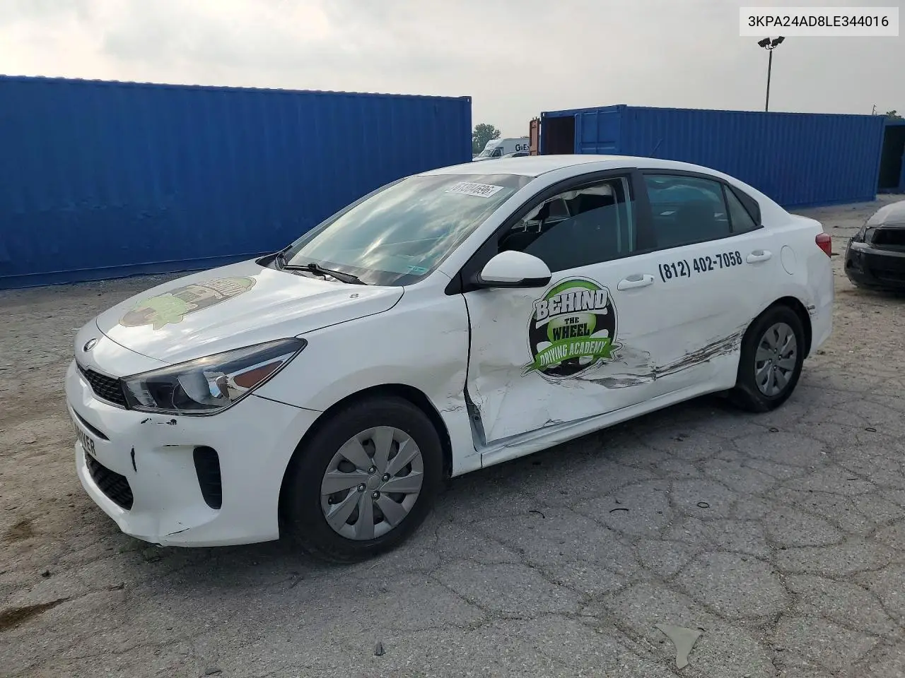 2020 Kia Rio S VIN: 3KPA24AD8LE344016 Lot: 61304696