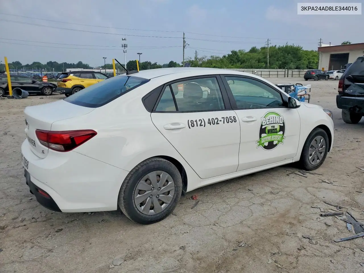 2020 Kia Rio S VIN: 3KPA24AD8LE344016 Lot: 61304696