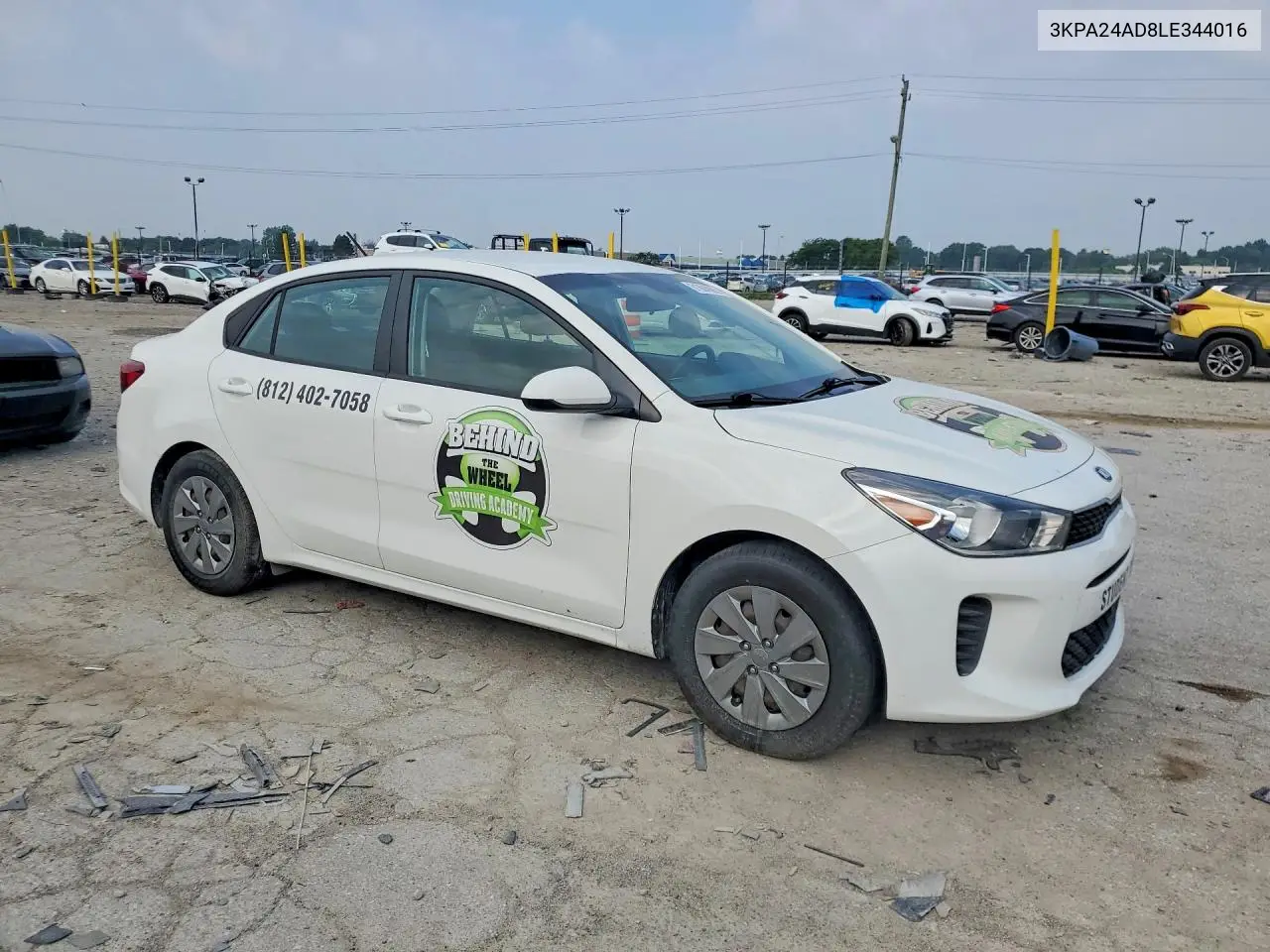 2020 Kia Rio S VIN: 3KPA24AD8LE344016 Lot: 61304696