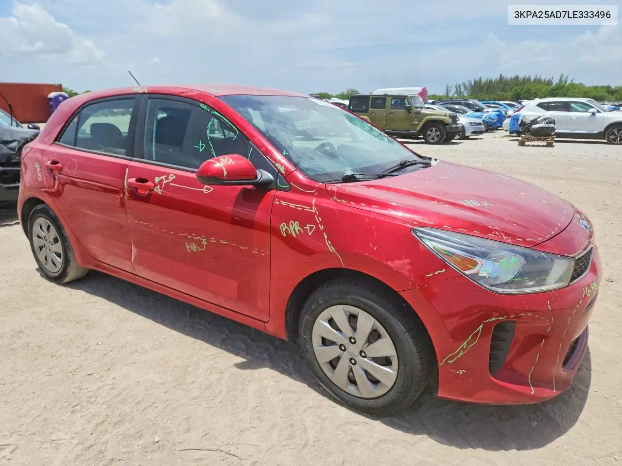 2020 Kia Rio 5-Door S VIN: 3KPA25AD7LE333496 Lot: 61331346