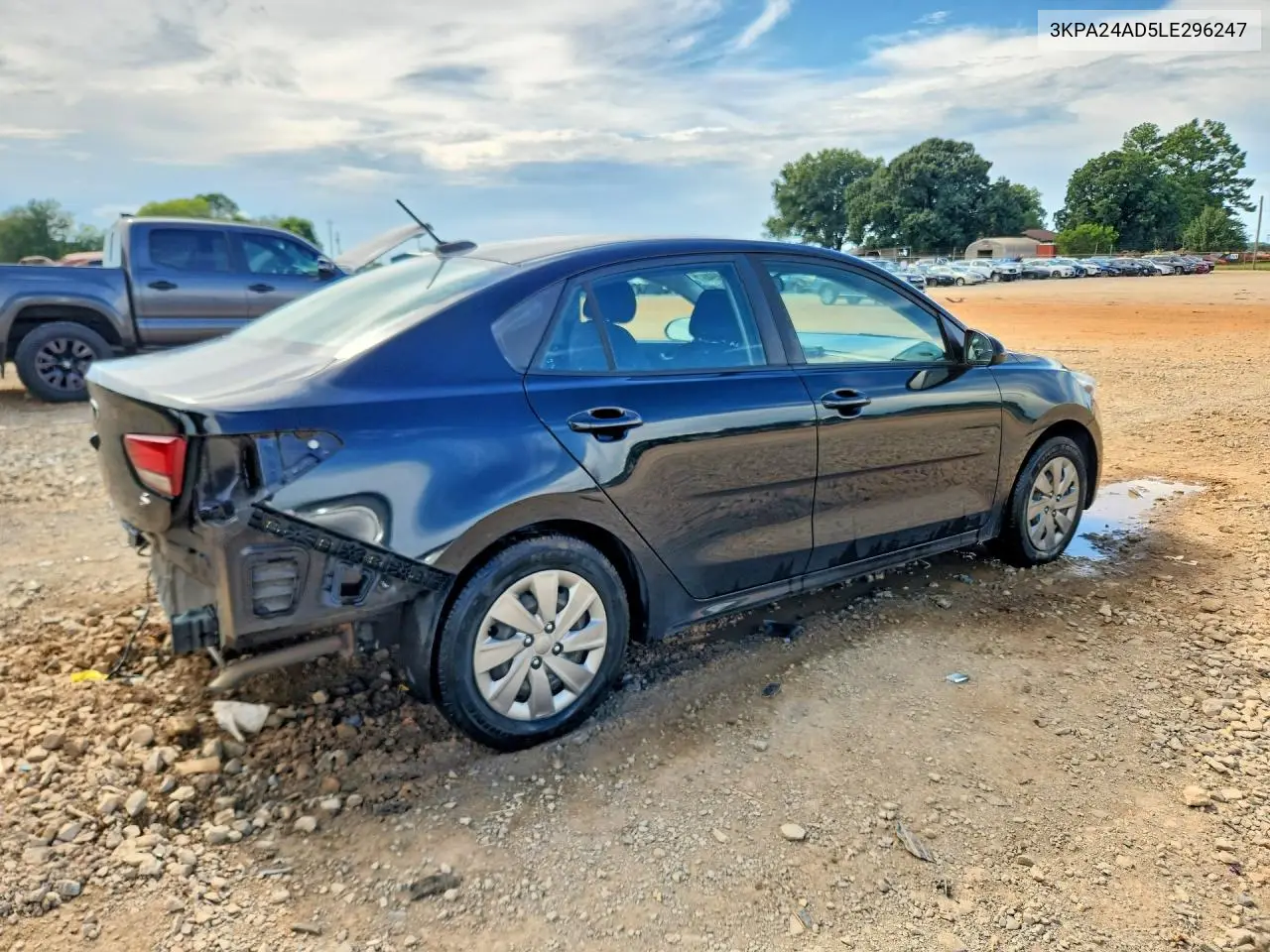 2020 Kia Rio S VIN: 3KPA24AD5LE296247 Lot: 61795946