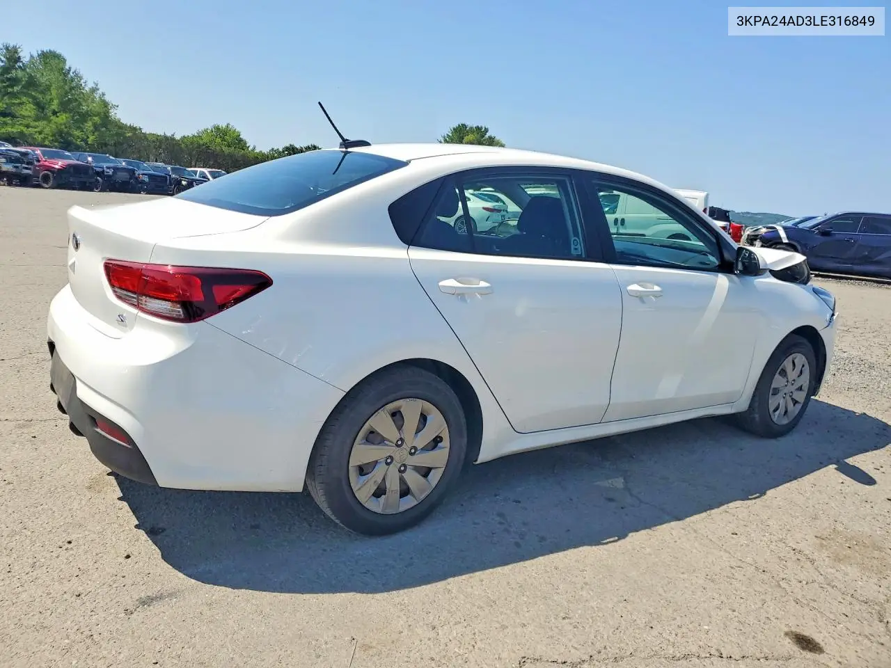 2020 Kia Rio S VIN: 3KPA24AD3LE316849 Lot: 61888856