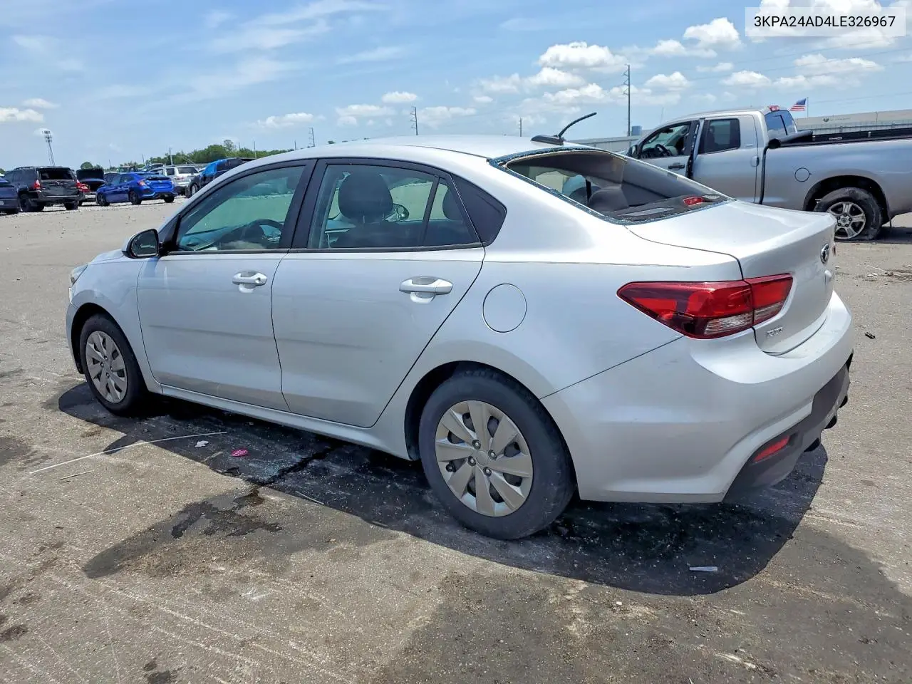 2020 Kia Rio Lx VIN: 3KPA24AD4LE326967 Lot: 62332946