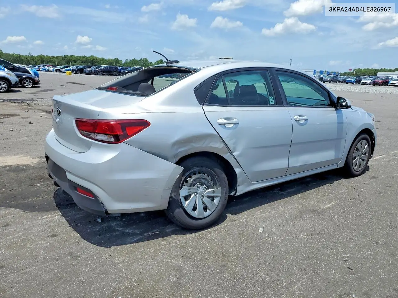 2020 Kia Rio Lx VIN: 3KPA24AD4LE326967 Lot: 62332946