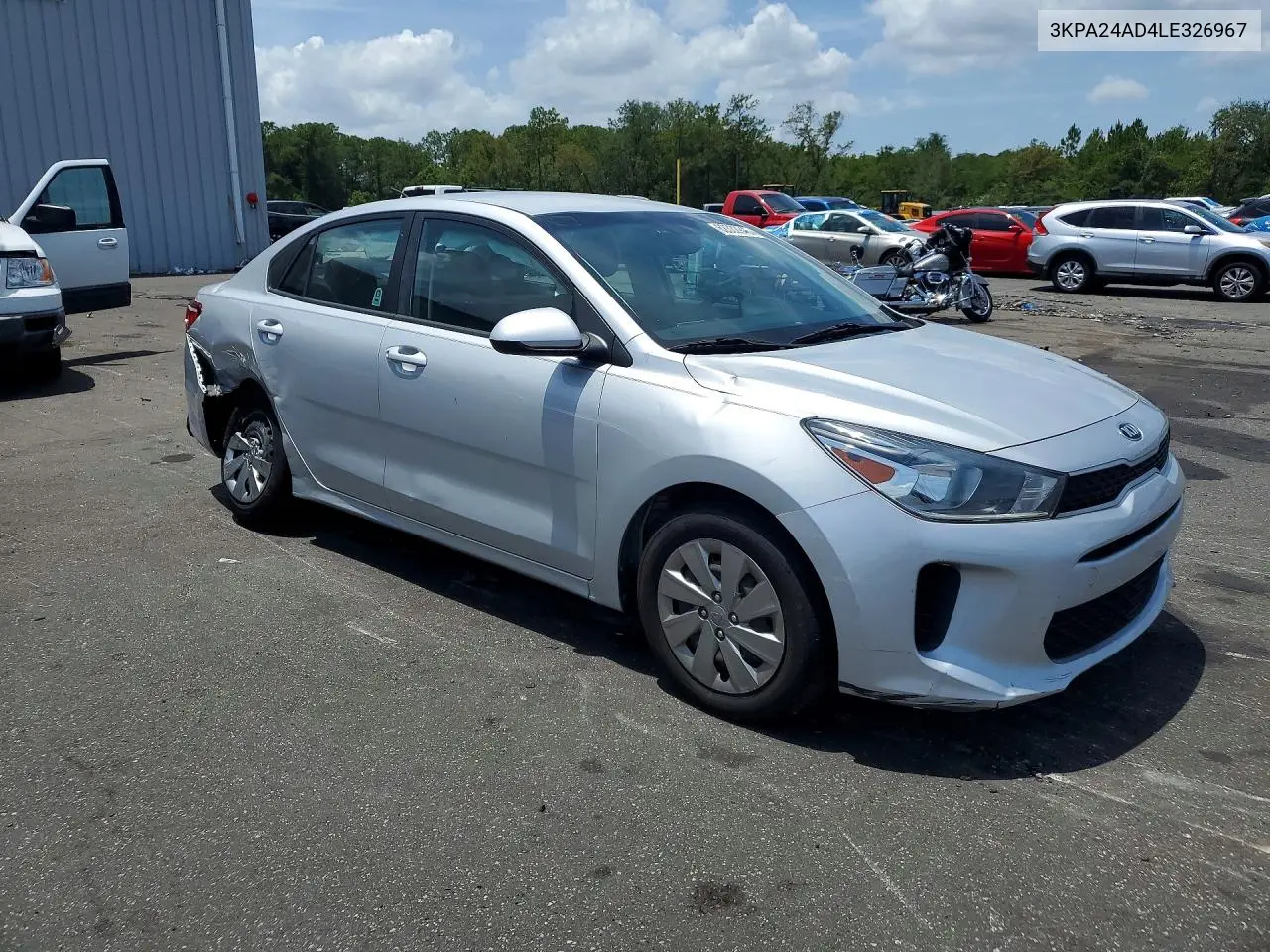 2020 Kia Rio Lx VIN: 3KPA24AD4LE326967 Lot: 62332946
