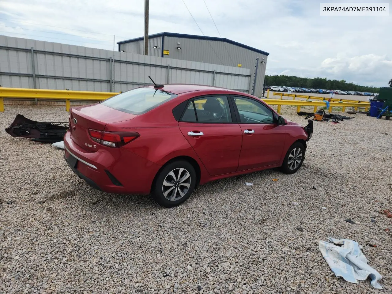 2021 Kia Rio S VIN: 3KPA24AD7ME391104 Lot: 56457556