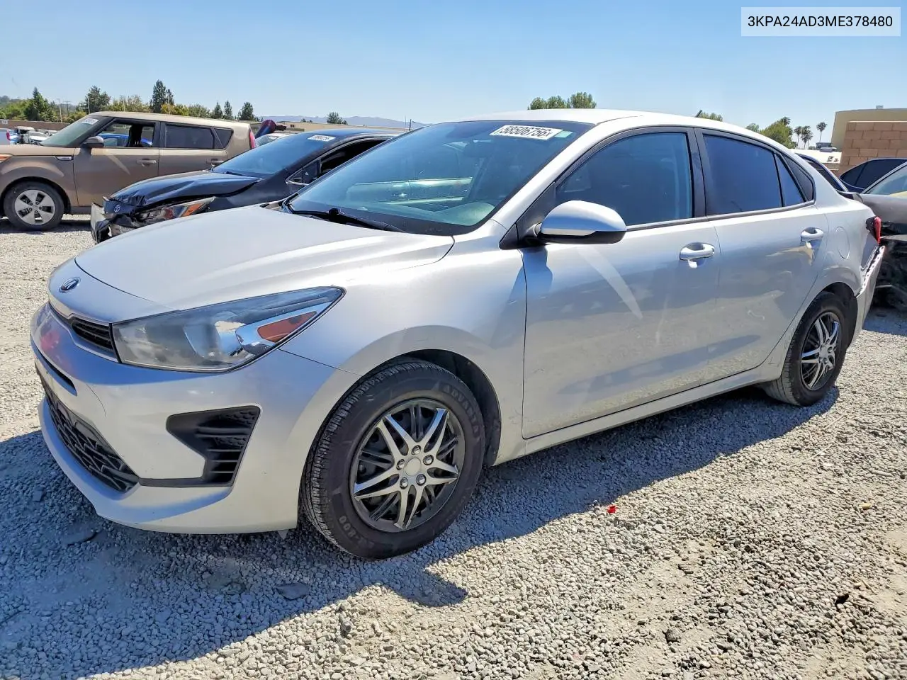 2021 Kia Rio S VIN: 3KPA24AD3ME378480 Lot: 58506756