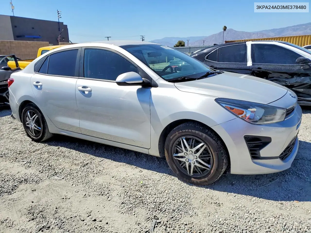2021 Kia Rio S VIN: 3KPA24AD3ME378480 Lot: 58506756
