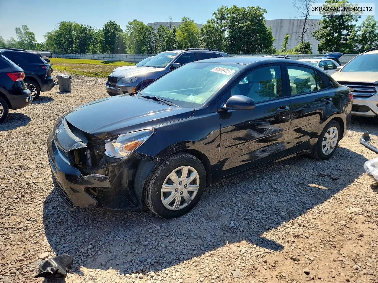 2021 Kia Rio S VIN: 3KPA24AD2ME423912 Lot: 58988946