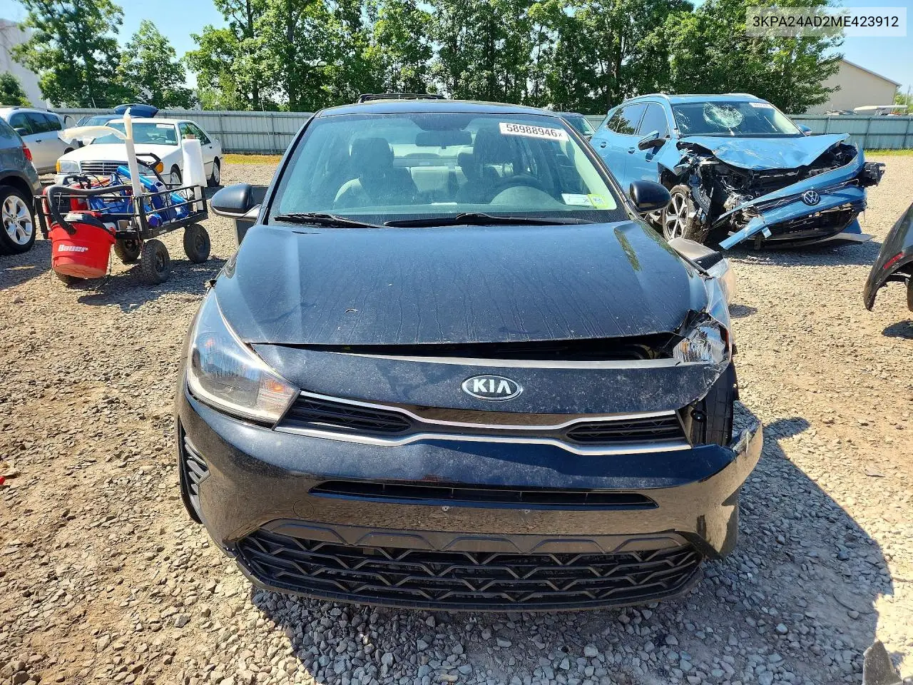 2021 Kia Rio S VIN: 3KPA24AD2ME423912 Lot: 58988946