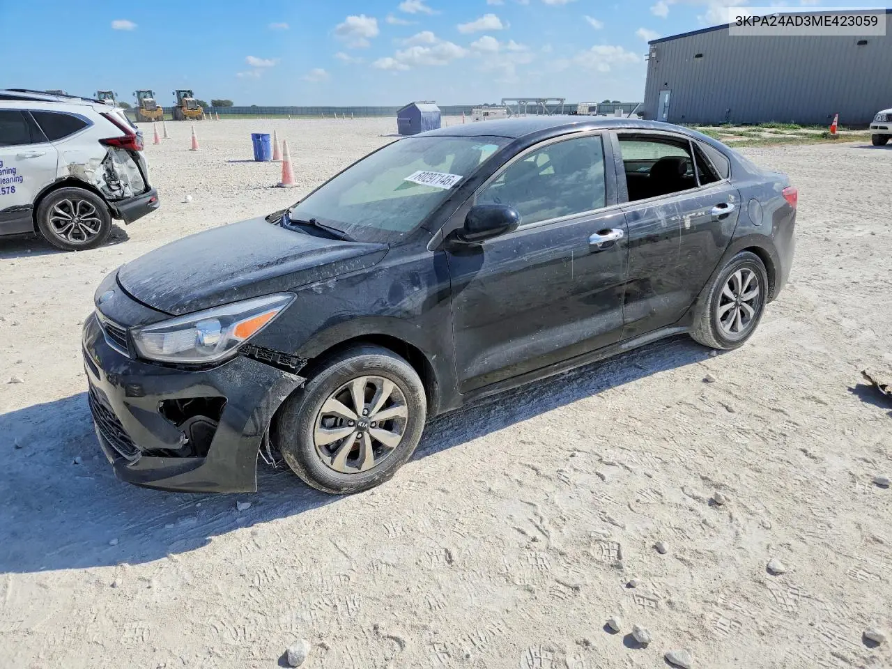2021 Kia Rio S VIN: 3KPA24AD3ME423059 Lot: 60297146