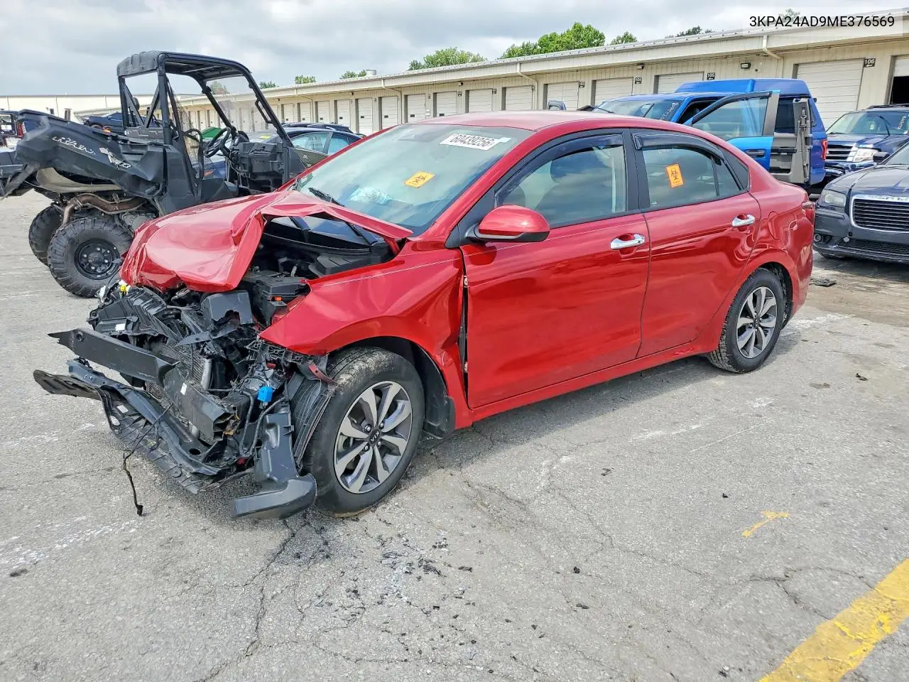 2021 Kia Rio Base VIN: 3KPA24AD9ME376569 Lot: 60439256